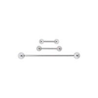 14G STEEL EXTERNALLY THREADED BARBELL