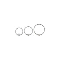 18G SURGICAL STEEL 316L CAPTIVE BEAD RINGS