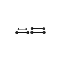 18G BLACK EXTERNALLY THREADED STRAIGHT BARBELLS